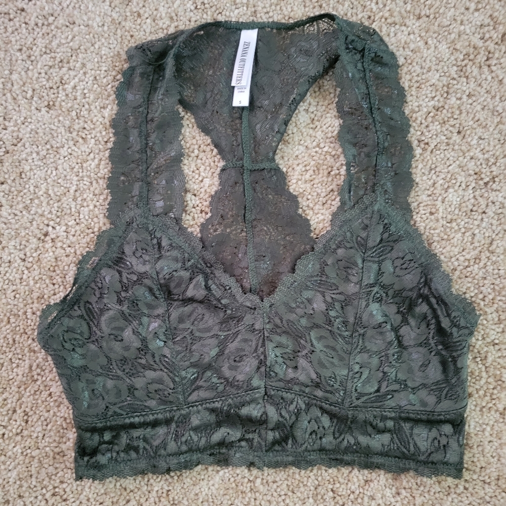 Bralette. Olive green NWOT Small